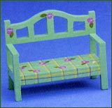2713 Green Painted Garden Bench