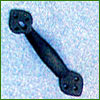 3533 Two Black Tudor Style Door Handles