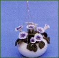 3934 Hanging Basket, Purple Pansies