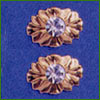 9641 Set of Two Crystal Medallion Knobs