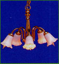 7222 Five Hanging Tulip Ceiling Lights