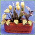 2908 Pot with Plants and Yellow Tulips