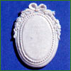 9665 Plain Oval Plaque with Bow
