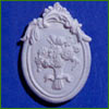 9666 Floral Decorated Oval Plaque