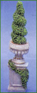 Half Topiary Tree on Stone Pedestal 148mm High
